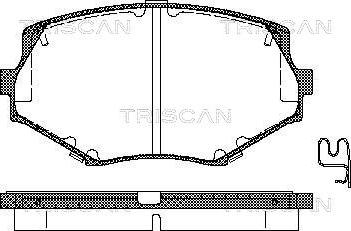 Triscan 8110 50017 - Kit de plaquettes de frein, frein à disque cwaw.fr