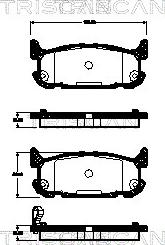 Triscan 8110 50024 - Kit de plaquettes de frein, frein à disque cwaw.fr