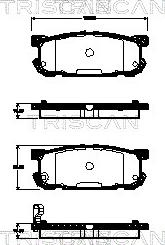 Triscan 8110 50021 - Kit de plaquettes de frein, frein à disque cwaw.fr