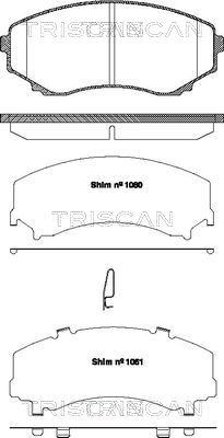 Triscan 8110 50022 - Kit de plaquettes de frein, frein à disque cwaw.fr