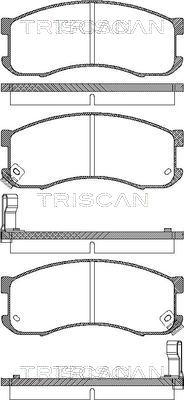 Triscan 8110 50165 - Kit de plaquettes de frein, frein à disque cwaw.fr