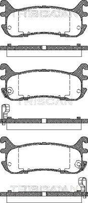 Triscan 8110 50185 - Kit de plaquettes de frein, frein à disque cwaw.fr