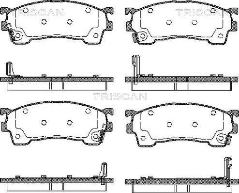 Triscan 8110 50183 - Kit de plaquettes de frein, frein à disque cwaw.fr