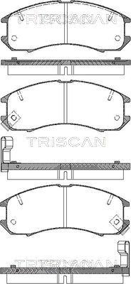 Triscan 8110 50881 - Kit de plaquettes de frein, frein à disque cwaw.fr