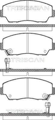 Triscan 8110 50872 - Kit de plaquettes de frein, frein à disque cwaw.fr