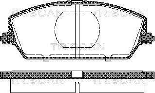 Triscan 8110 69009 - Kit de plaquettes de frein, frein à disque cwaw.fr