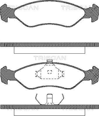 Triscan 8110 69004 - Kit de plaquettes de frein, frein à disque cwaw.fr