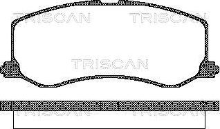 Triscan 8110 69005 - Kit de plaquettes de frein, frein à disque cwaw.fr