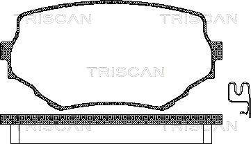 Triscan 8110 69002 - Kit de plaquettes de frein, frein à disque cwaw.fr