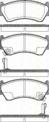 Triscan 8110 69007 - Kit de plaquettes de frein, frein à disque cwaw.fr