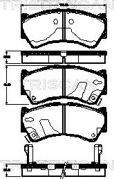 Triscan 8110 69019 - Kit de plaquettes de frein, frein à disque cwaw.fr