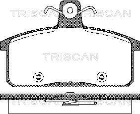 Triscan 8110 69012 - Kit de plaquettes de frein, frein à disque cwaw.fr