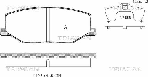 Triscan 8110 69859 - Kit de plaquettes de frein, frein à disque cwaw.fr