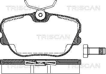 Triscan 8110 65973 - Kit de plaquettes de frein, frein à disque cwaw.fr