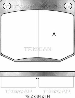 Triscan 8110 65604 - Kit de plaquettes de frein, frein à disque cwaw.fr