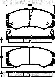 Triscan 8110 60001 - Kit de plaquettes de frein, frein à disque cwaw.fr