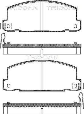 Triscan 8110 60871 - Kit de plaquettes de frein, frein à disque cwaw.fr