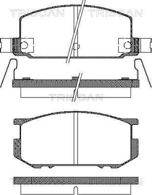 Triscan 8110 68059 - Kit de plaquettes de frein, frein à disque cwaw.fr