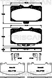 Triscan 8110 68181 - Kit de plaquettes de frein, frein à disque cwaw.fr