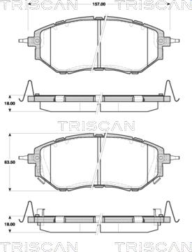 Triscan 8110 68182 - Kit de plaquettes de frein, frein à disque cwaw.fr