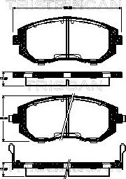 Triscan 8110 68179 - Kit de plaquettes de frein, frein à disque cwaw.fr