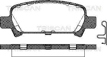 Triscan 8110 68174 - Kit de plaquettes de frein, frein à disque cwaw.fr