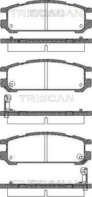 Triscan 8110 68171 - Kit de plaquettes de frein, frein à disque cwaw.fr