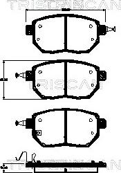 Triscan 8110 68178 - Kit de plaquettes de frein, frein à disque cwaw.fr