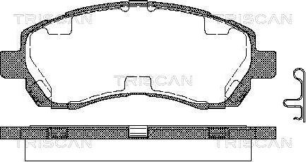 Triscan 8110 68172 - Kit de plaquettes de frein, frein à disque cwaw.fr