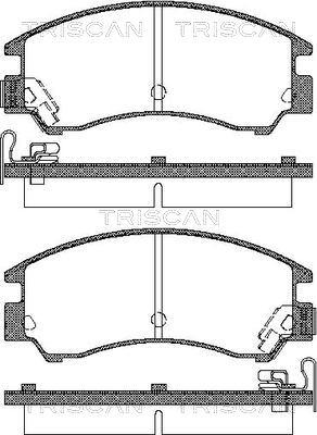 Triscan 8110 68828 - Kit de plaquettes de frein, frein à disque cwaw.fr