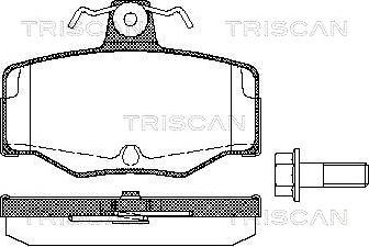 Triscan 8110 14938 - Kit de plaquettes de frein, frein à disque cwaw.fr