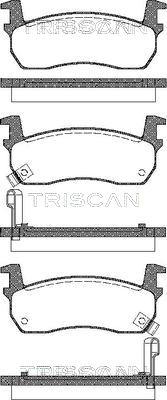 Triscan 8110 14927 - Kit de plaquettes de frein, frein à disque cwaw.fr