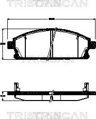 Triscan 8110 14044 - Kit de plaquettes de frein, frein à disque cwaw.fr