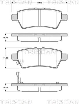 Triscan 8110 14045 - Kit de plaquettes de frein, frein à disque cwaw.fr