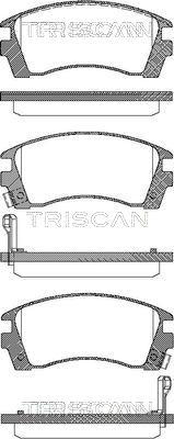 Triscan 8110 14004 - Kit de plaquettes de frein, frein à disque cwaw.fr