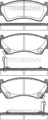 Triscan 8110 14005 - Kit de plaquettes de frein, frein à disque cwaw.fr