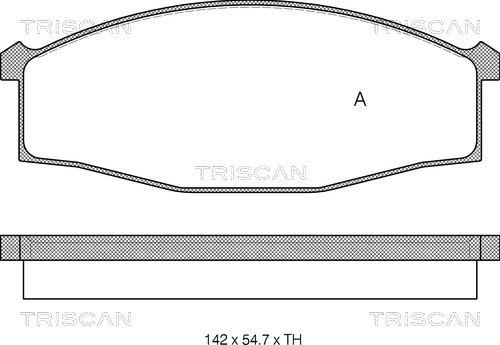 Triscan 8110 14007 - Kit de plaquettes de frein, frein à disque cwaw.fr