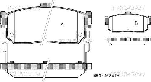 Triscan 8110 14018 - Kit de plaquettes de frein, frein à disque cwaw.fr