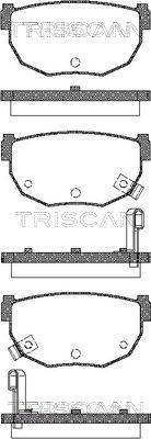 Triscan 8110 14034 - Kit de plaquettes de frein, frein à disque cwaw.fr