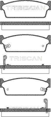 Triscan 8110 14033 - Kit de plaquettes de frein, frein à disque cwaw.fr