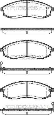 Triscan 8110 14025 - Kit de plaquettes de frein, frein à disque cwaw.fr