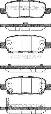 Triscan 8110 14022 - Kit de plaquettes de frein, frein à disque cwaw.fr