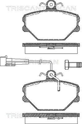 Triscan 8110 15900 - Kit de plaquettes de frein, frein à disque cwaw.fr