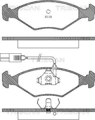 Triscan 8110 15902 - Kit de plaquettes de frein, frein à disque cwaw.fr