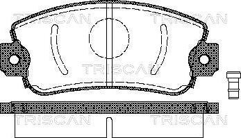 Triscan 8110 15505 - Kit de plaquettes de frein, frein à disque cwaw.fr