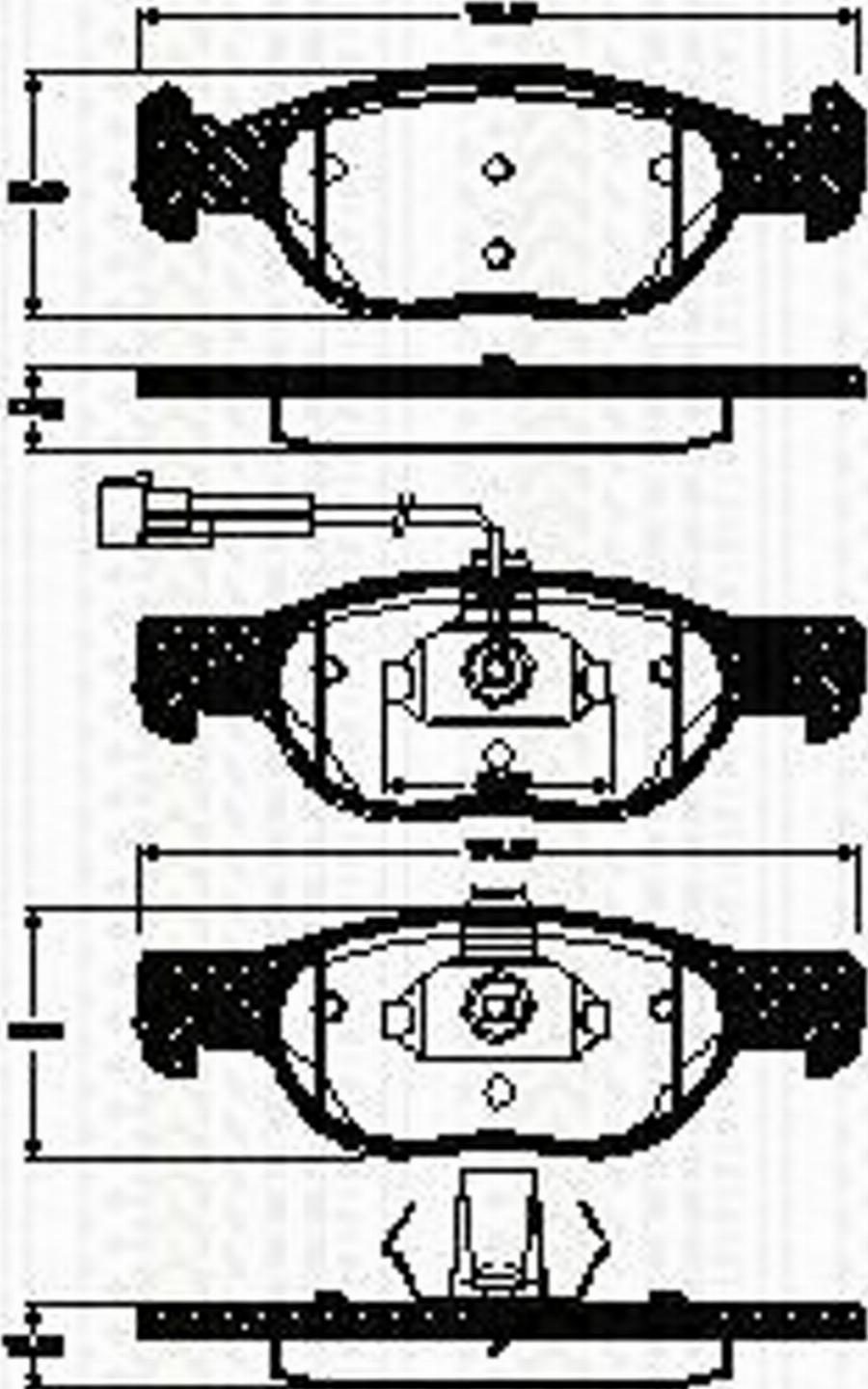 Triscan 811015040 - Kit de plaquettes de frein, frein à disque cwaw.fr