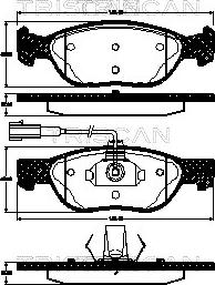 Triscan 8110 15041 - Kit de plaquettes de frein, frein à disque cwaw.fr