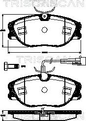 Triscan 8110 15042 - Kit de plaquettes de frein, frein à disque cwaw.fr