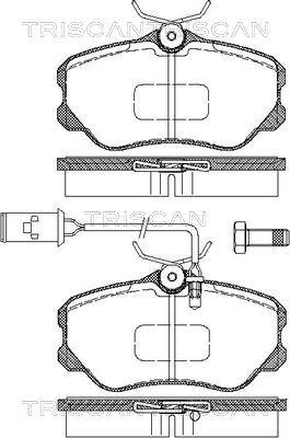 Triscan 8110 15004 - Kit de plaquettes de frein, frein à disque cwaw.fr