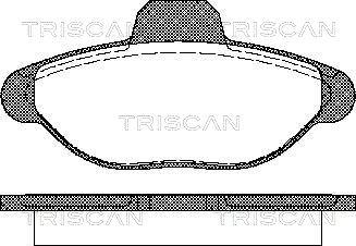 Triscan 8110 15001 - Kit de plaquettes de frein, frein à disque cwaw.fr